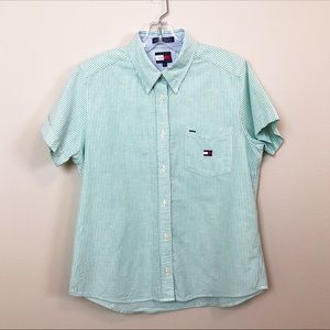 Tommy Hilfiger / Green Striped Button Down